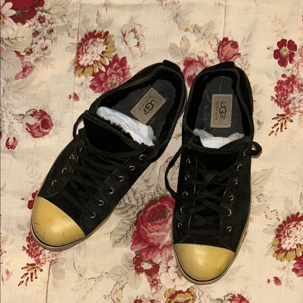 UGG Black and Gold Sneakers